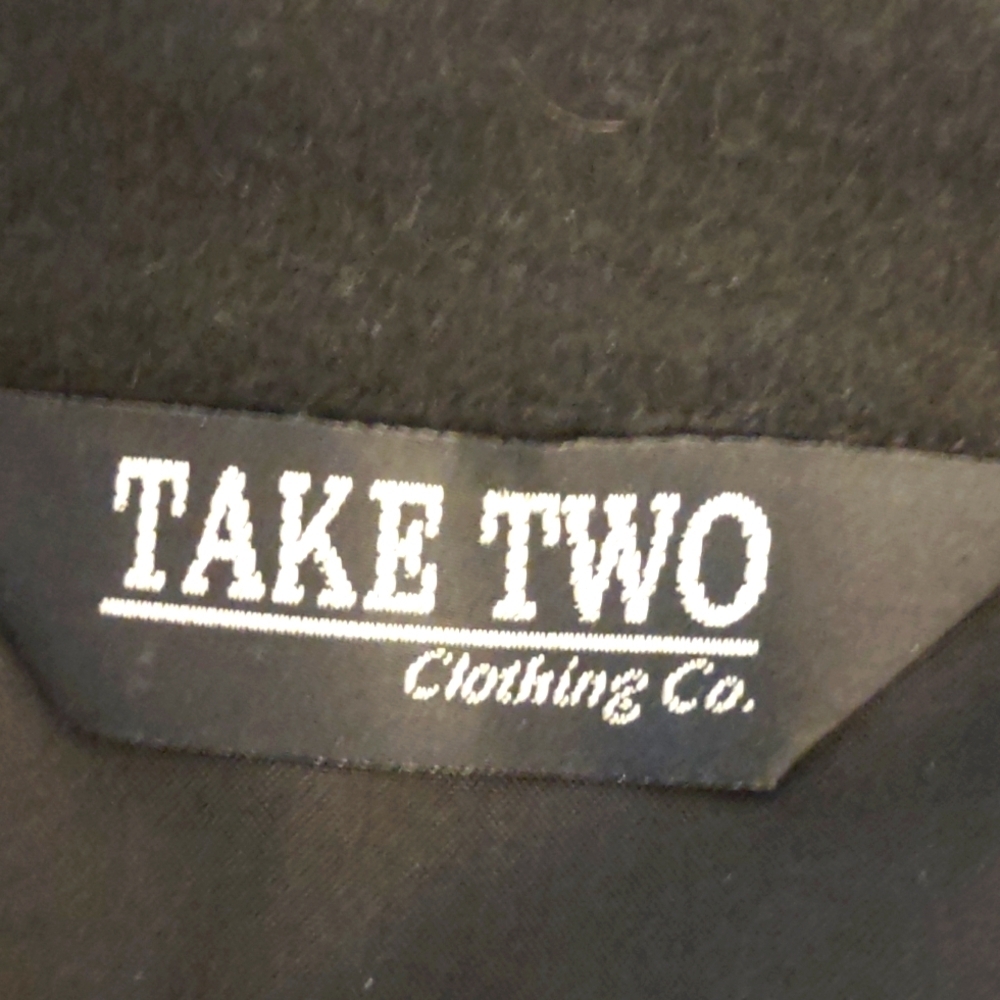 Take Two Black with White Wool Blend Jacket Size M - Picture 7 of 8
